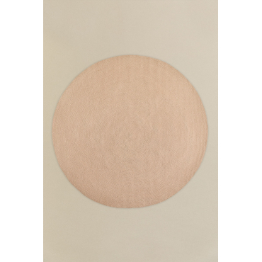 Rond Polypropyleen Vloerkleed (ø200 Cm) Lisandra Beige – Crème - Sklum