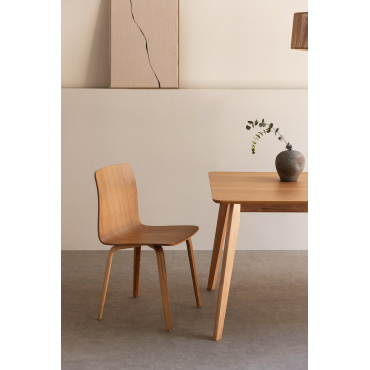 Set Van 4 Elionora Houten Eetkamerstoelen Natuurlijk Hout - Sklum
