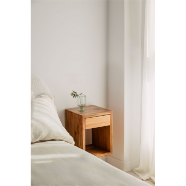 Set Van 2 Zwevende Nachtkastjes Van Hout Gyda ↔︎ 30 Cm - Sklum