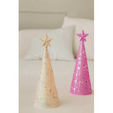 Set Van 2 Guerrit-kerstversieringen Wit - Roze Neon - Sklum