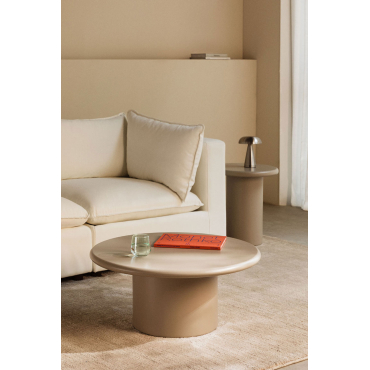 Table de jardin ronde en acier anthracite 120 x 72 cm , Palavas