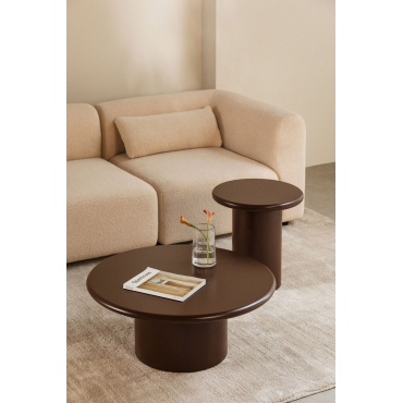 Ronde Mdf Salontafel (ø80 Cm) Rodeo Bruin – Koffie - Sklum