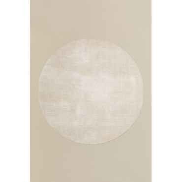 Rond Vloerkleed Daroca Beige – Crème & Ø120 Cm - Sklum