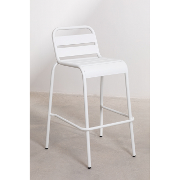 Janti 75cm Stapelbare Hoge Kruk Wit - Sklum