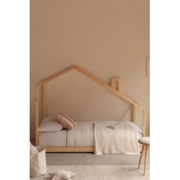Houten Bed Voor Matras 90 Cm Abbin Kids Natuurlijk Hout & 90 X 190 Cm - Sklum
