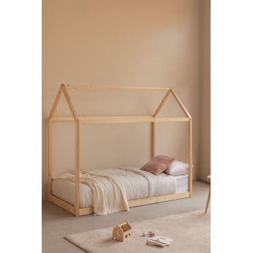 Obbit Kids Houten Bed Voor 90 Cm Matras Natuurlijk Hout & 90 X 190 Cm - Sklum