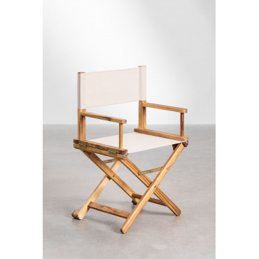 Pack Van 4 Opvouwbare Regisseursstoelen Voor De Tuin In Hout Ridley Naakt Beige - Sklum