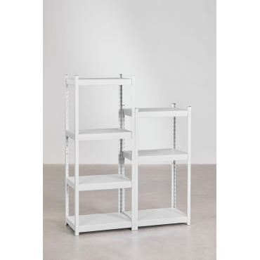Set Van 2 Stalen Planken (150-120x60 Cm) Crenzi Wit - Sklum