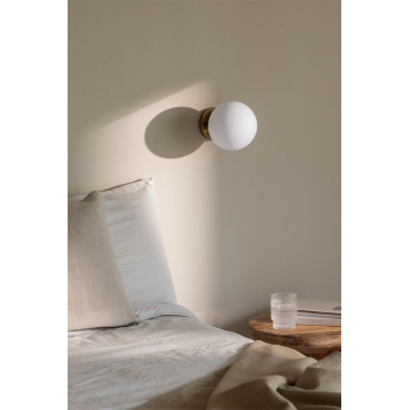 Wandlamp Met Glazen Bol Uvol Traditional Goud - Sklum