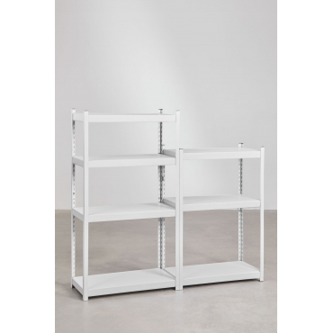 Set Van 2 Stalen Planken (150-120x80 Cm) Crenzi Wit - Sklum