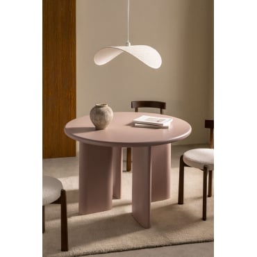 Ronde Eettafel In Mdf (ø120 Cm) Loulou Morganiet Roos - Sklum