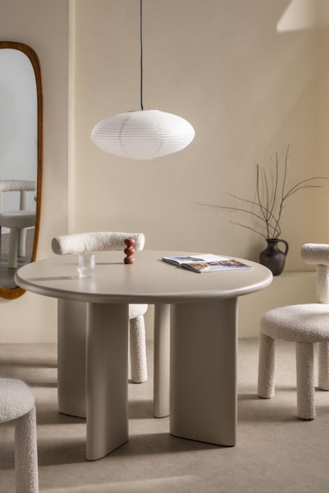 Ronde eettafel Ø120 cm in MDF Loulou