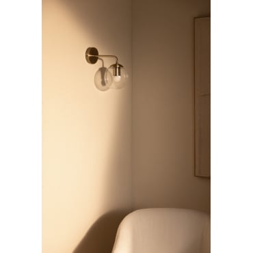 Boyi Metalen Wandlamp Met Glazen Bol Goud - Sklum