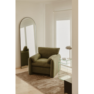 Serra Gestoffeerde Fauteuil Chenille Groen – Salie - Sklum