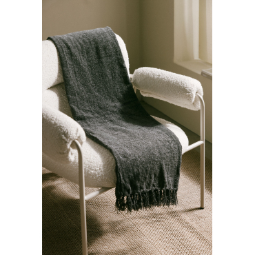 Manta Plaid Van Chenilla Maidina Grijs – Grafiet - Sklum