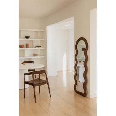 Wandspiegel 60x160 Cm In Grenenhout Landoi Donker Hout - Sklum