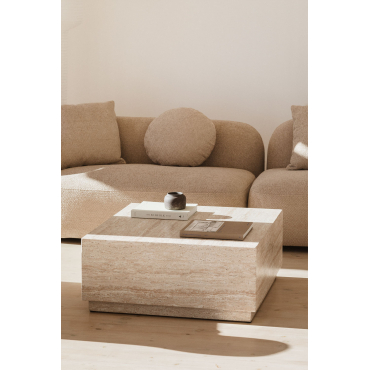 Imala Salontafel Van Cement In Travertijnlook 80 X 80 Cm - Sklum