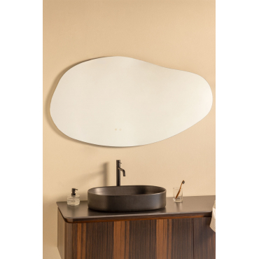 Badkamerwandspiegel Met Led-licht En Anti-condens (140x75 Cm) Jynox Transparant - Sklum