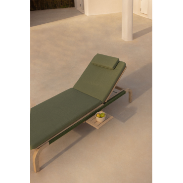 Pakket Van 2 Ligstoelen In Acaciahout Dubai Leger Groen – Koel - Sklum