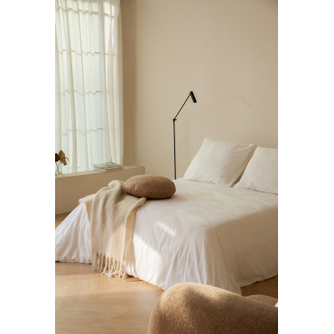 Sorana Linnen Dekbedovertrek 160g/m² Wit & Bed 150/160cm (240 X 220 Cm) - Sklum