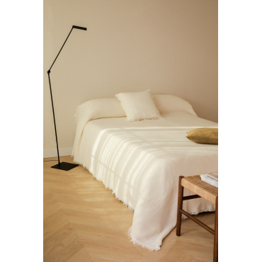 Jobert Katoenen Gaas Sprei Beige – Crème & Bed 90cm (180 X 250 Cm) - Sklum