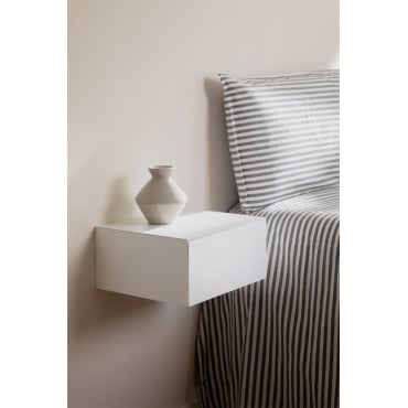 Pack Van 2 Zwevende Nachtkastjes Van Mdf Florens Wit & ↔︎ 30 Cm - Sklum