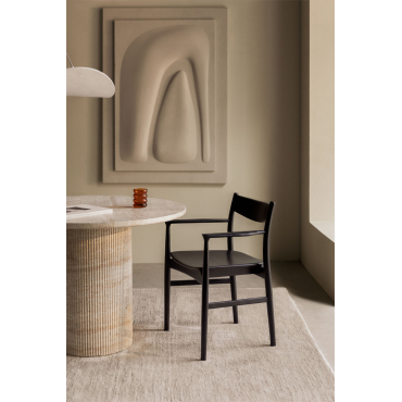Set Van 2 Eetkamerstoelen In Eikenhout Mireita Gewoon Zwart - Sklum