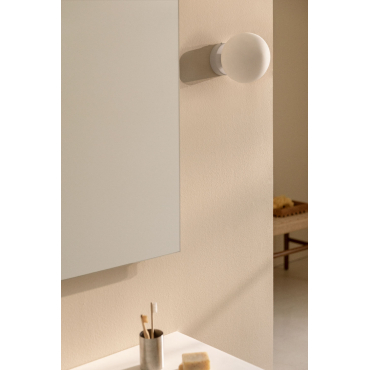 Wandlamp Voor Badkamer In Roestvrij Staal Met Glazen Bol Uvol Traditional Wit - Sklum