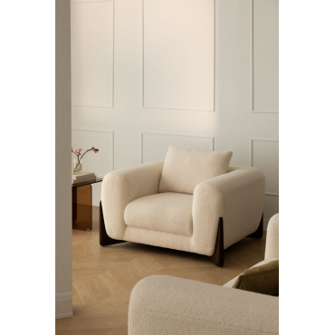 Set Van 2 Grevena Fauteuils Van Schapenvacht Chenille White - Sklum