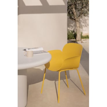 Set Van 4 Lynette Tuinstoelen Geel Albero - Sklum