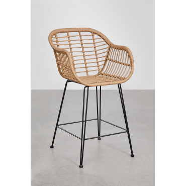 Set Van 4 Hoge Krukken Van Synthetisch Vlechtwerk Zole ↑75 Cm - Sklum
