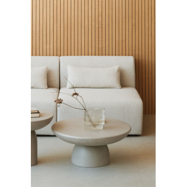 Ronde Salontafel In Cemento (ø70 Cm) Zenadia Zand Grijs - Sklum