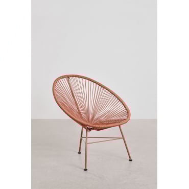Nieuwe Acapulco Stalen En Synthetische Rieten Fauteuil Rode Dakpan - Sklum