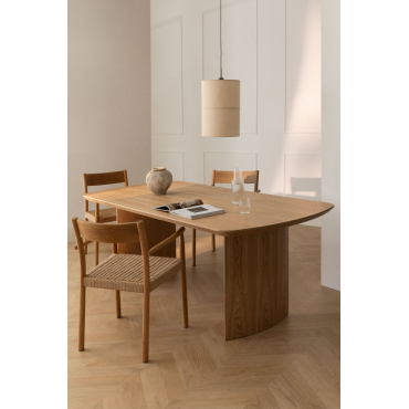 Rechthoekige Eettafel 200x100 Cm In Toeareg Mdf Natuurlijk Hout - Sklum