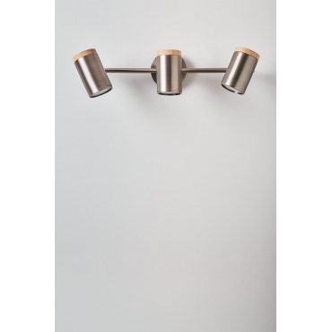 Wandlamp Met 3 Lichtpunten Amarant Grijs – Chroom - Sklum
