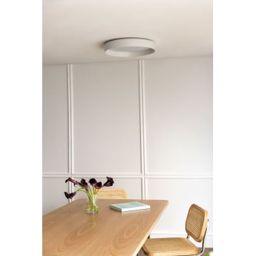 Led Plafondlamp In Ijzer Zekri Wit - Sklum