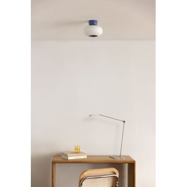 Led-plafondlamp In Glas En Staal Deruent Blauw – Ultramarijn - Sklum