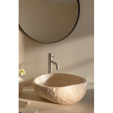 Betonnen Wastafel Fedro Beige – Crème - Sklum