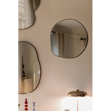 Wandspiegel In Mdf 60x60 Cm Nonceva Zwart - Sklum