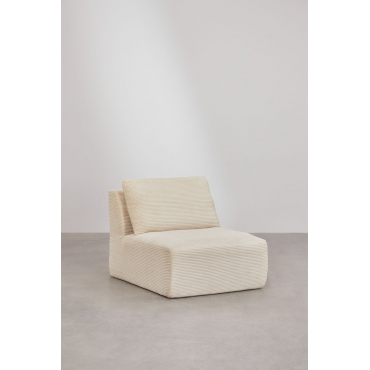 Temple Vacuümverpakte Corduroy Fauteuil Corduroy Beige – Linnen - Sklum