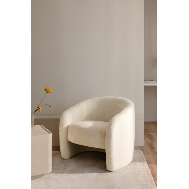 Set Van 2 Gombren Fauteuils Chenille White - Sklum