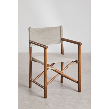 Olivia Opvouwbare Regisseursstoel In Acaciahout Beige - Semoline - Sklum