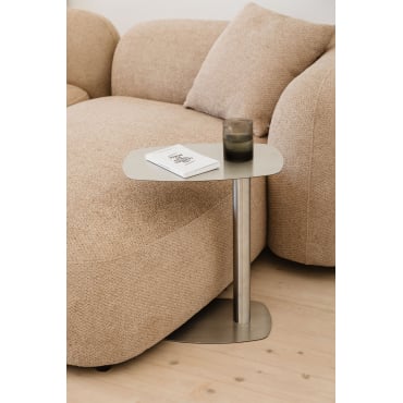 Rechthoekige Bijzettafel 40x25 Cm In Roestvrij Staal Odelia Grijs – Staal & ↑50 Cm - Sklum