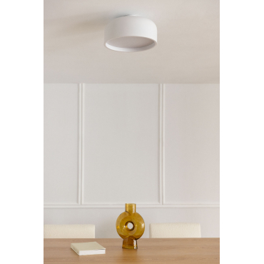 Plafondlamp In Ijzer Glatzer Wit - Sklum