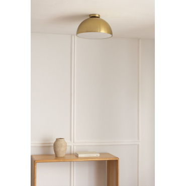 Gong Ijzeren Led Plafondlamp Goud - Sklum