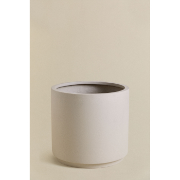 Saturn Polystone Plantenbak Zand Grijs & Ø25 Cm - Sklum