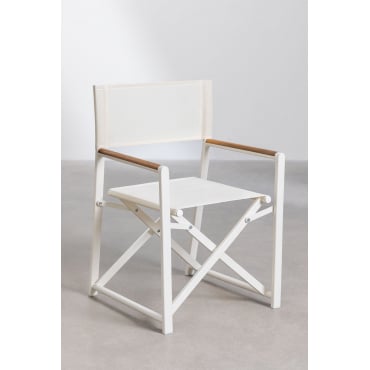 Pakket Van 2 Jordana Opvouwbare Regisseursstoelen Gardenia Wit - Sklum