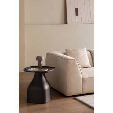 Vierkante Bijzettafel (48x48 Cm) Jubarri Grijs – Grafiet & ↑50 Cm - Sklum