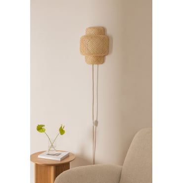 Lexie Bamboe Wandlamp Natuurlijk - Sklum