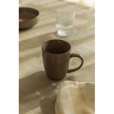 2-pack Koffiekopjes 34 Cl In Steengoed Ronilena Bruin - Cedar - Sklum